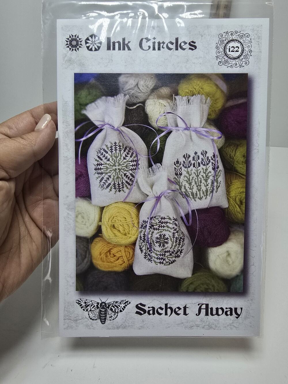 Sachet Away - Ink Circles - Cross Stitch Pattern Chart